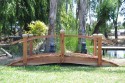 10 Foot Span Curved Single Rail Garden Bridge