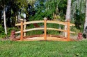 10 Foot Span Curved Double Rail Garden Bridge