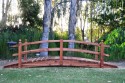 12 Foot Span Curved Single Rail Garden Bridge