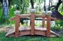 5 Foot Span Curved Single Rail Garden Bridge