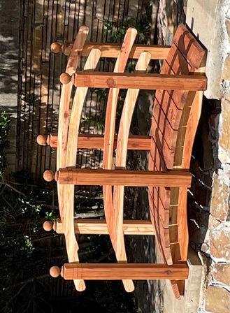 6 Foot Span Curved Double Rail Garden Bridge