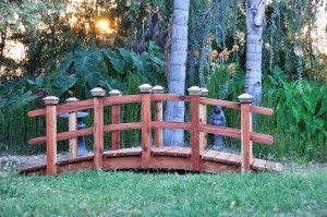 Garden Bridges - What to Consider  Nationwide service Garden Bridges Japanese Garden bridges Pedestrian Bridges Wooden Bridges Koi pond Bridges Beautiful Bridges Custom sizes Est 1996