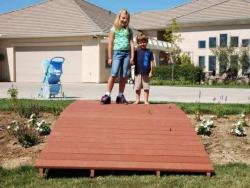 For those of you who need a totally maintenance free bridge. Here is a 10 foot plastic/ChoiceDek material bridge.Also made in all sizes ,Please call or E-mail for a price quote.