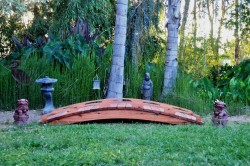 Here is a 8 1/2 foot higher arch Japanese bridge.
